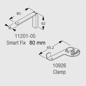 Autoglide 5100 L Shaped Bracket 80mm and Clamp (11201)