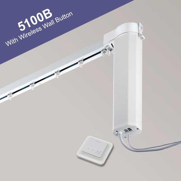 Autoglide 5100 B - Includes wireless wall switch for simple open/close control Silent Gliss Autoglide 5100B Electric Curtain Track With Wireless Wall Button