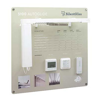 Autoglide 5100 B - Electric curtain track system with a wall switch